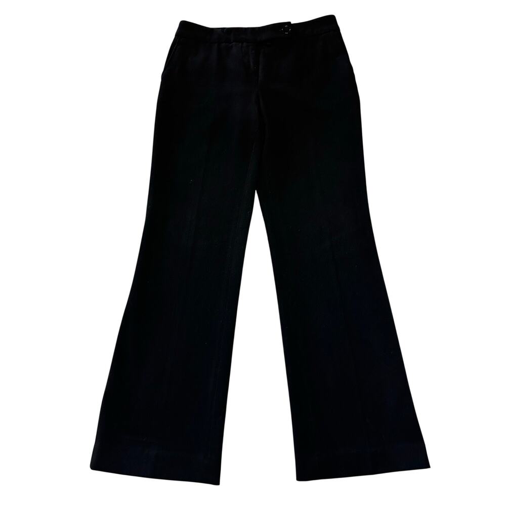 Talbots Womens Heritage Boot Pants Size 4p Black Polyester Blend Stretch Bootcut